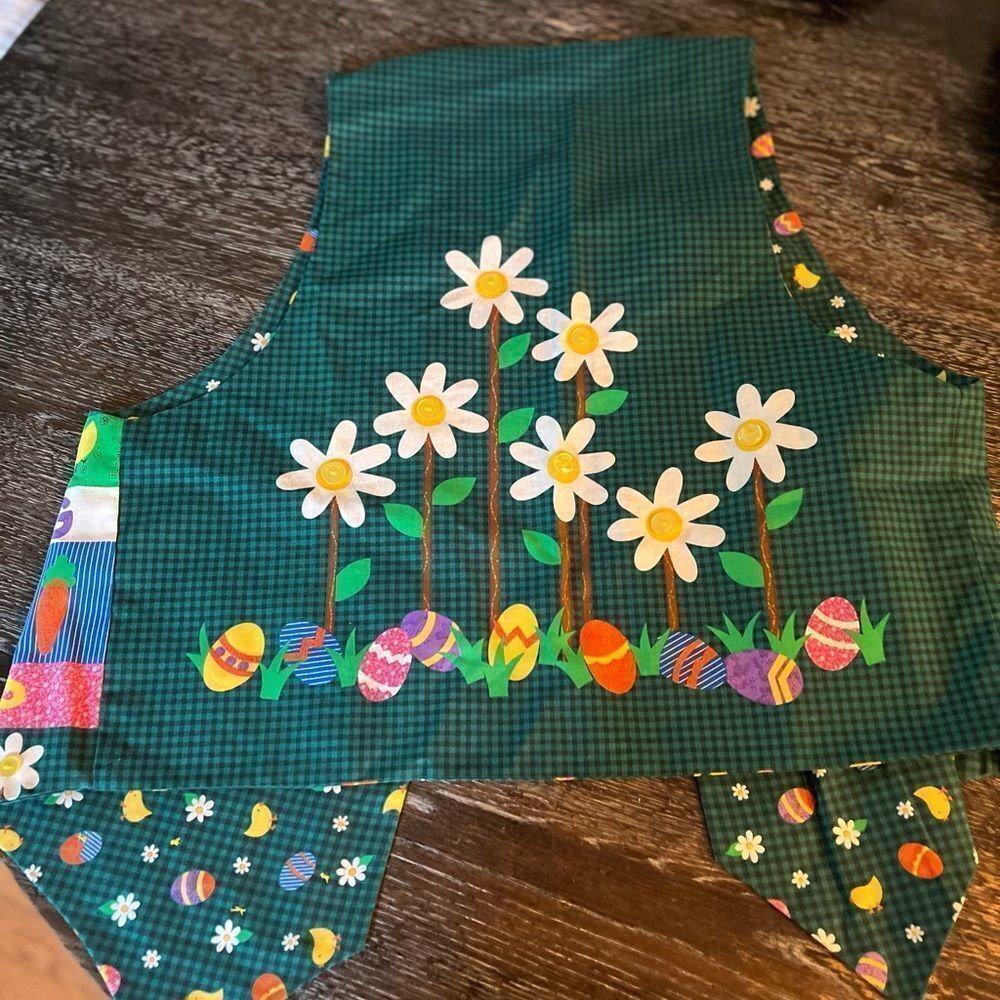 Handmade Easter Bunny Reversible Open Front Vest O/S - Picture 4 of 6